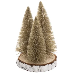 3 kerstbomen op boomschijf