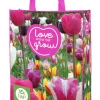 1 shopping bag met tulpen mix 'love what you grow'