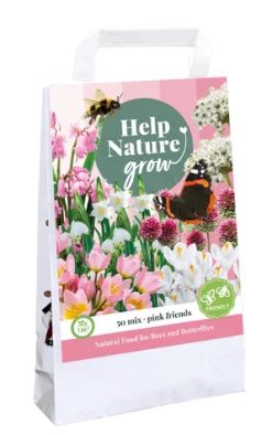 1 tas pink friends 'help nature grow'