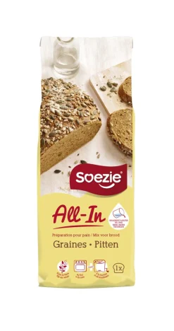 All-in-mix voor brood met pitten