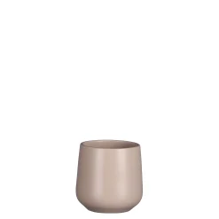Amber pot rond licht roze mat - h11,5xd12cm