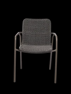 Armstoel Aruba quartz grijs