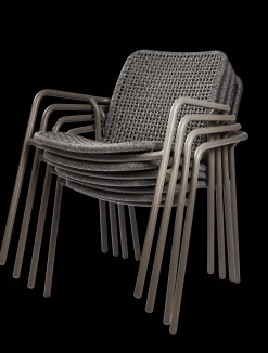 Armstoel Aruba quartz grijs