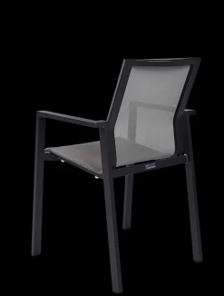 Armstoel Norris antraciet/zilver