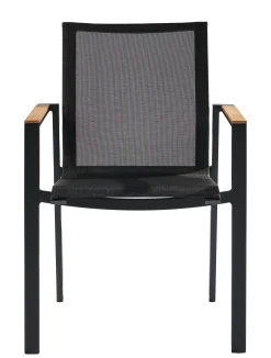 Armstoel Norris zwart/teak