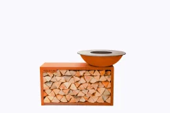Barbecue Island d88cm met grote houtopslag
