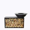 Barbecue Island d88cm met grote houtopslag