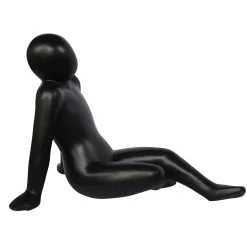 Beeld zittende vrouw fiberterrazzo 69cm