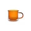 Beker 27cl dubbelw amber set/2