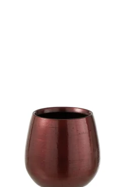 Bloemp blinkend ker rd/gd m (21x21x19cm)