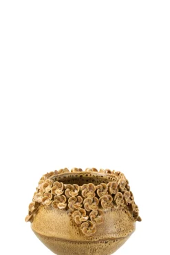 Bloemp bloem rond ker ok s (15.5x15.5x10cm)