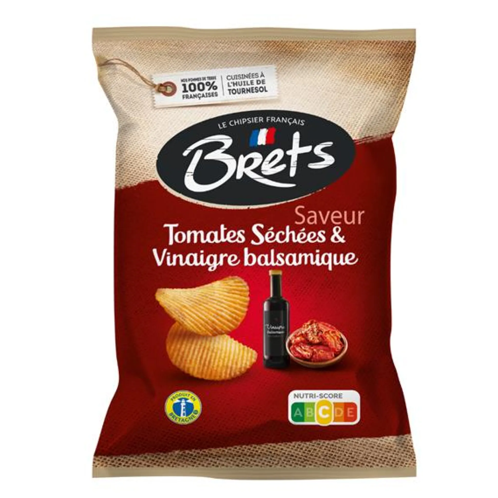 Brets chips met gedroogde tomaten & balsamico azijn