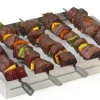 Brochettehouder uit rvs voor 5 stuks 35,5x26,5x4,5cm