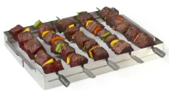 Brochettehouder uit rvs voor 5 stuks 35,5x26,5x4,5cm