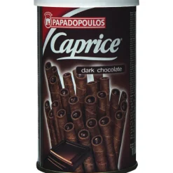Caprice wafelpijpjes zwarte choc. 115g