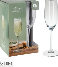 Champagneglas set van 4