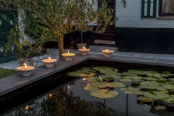 Citronellakaars in witte schaal - Summer Blossom