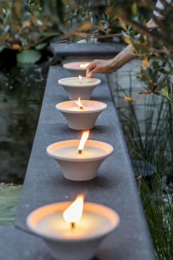 Citronellakaars in witte schaal - Lemon Breeze