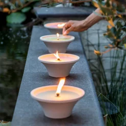 Citronellakaars in witte schaal - Lemon Breeze