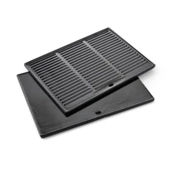 Contactplaat voor Siesta en Stella uit geëmailleerd gietijzer zwart 43x35cm