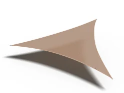 Coolfit schaduwdoek driehoek, 500x500x500cm, zand