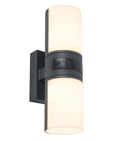 Cyra wandlamp security licht met sensor donkergrijs led 16.5w