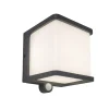 Doblo solar wandlamp met sensor antractiet grijs led 7.5w