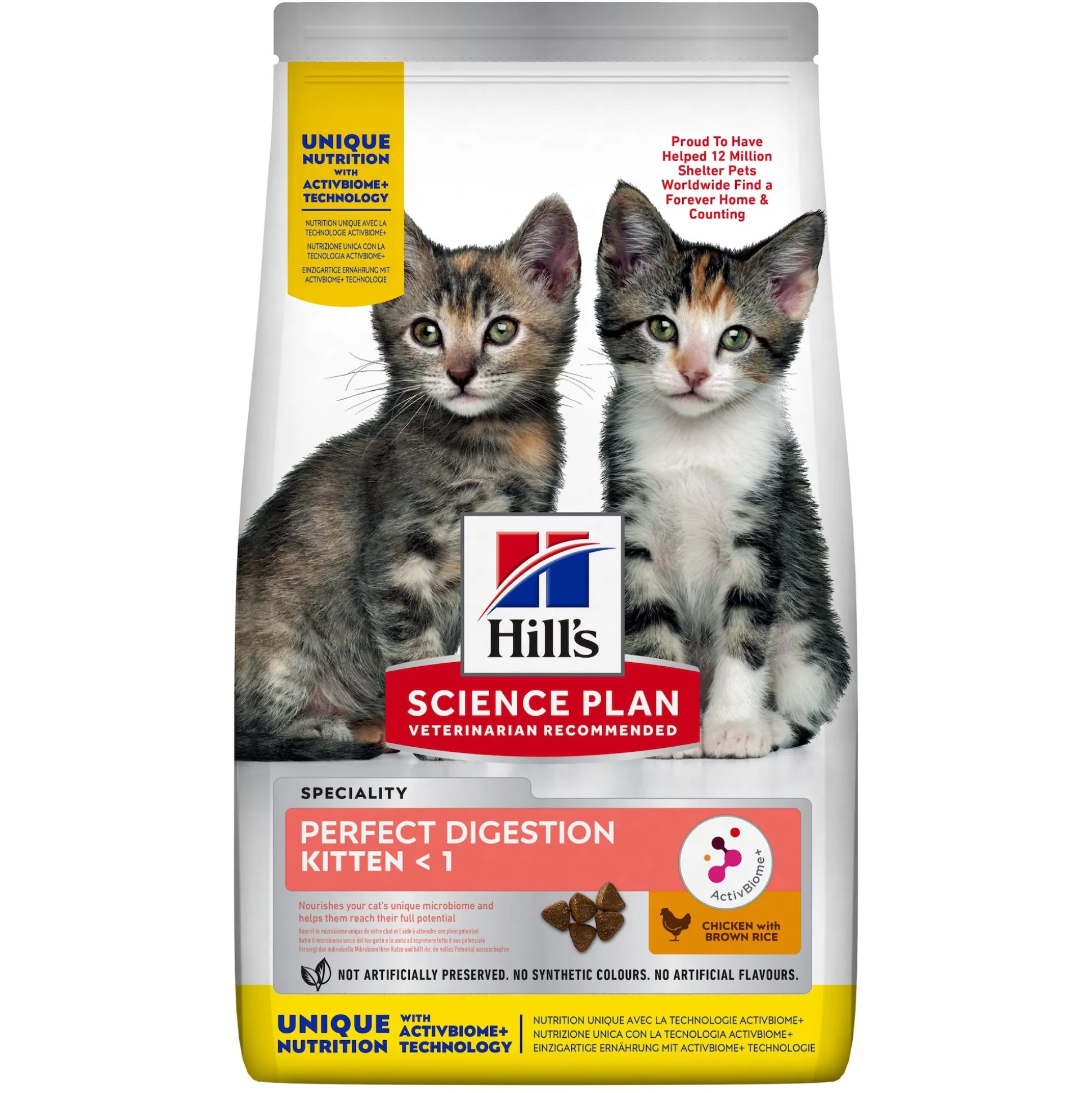 Droogvoer voor kittens Perfect Digestion met kip en rijst 1.5 kg