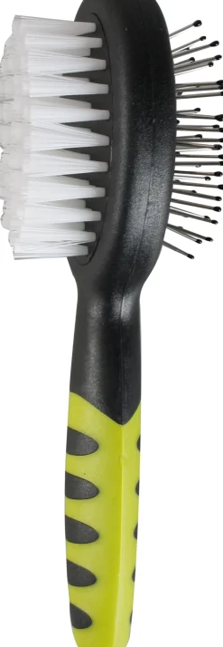 Dubbele borstel met handvat knaagd