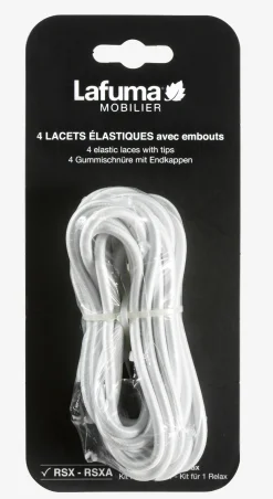 ELASTIC LACES WITH ENDINGS Blanc