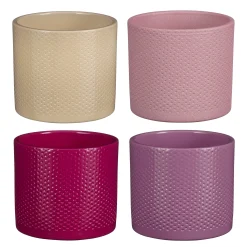 Era pot rond relief - h12,5xd13,5cm