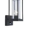 Flair wandlamp met sensor mat zwart e27 40w