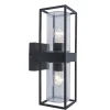 Flair wandlamp up&down licht mat zwart e27 40w