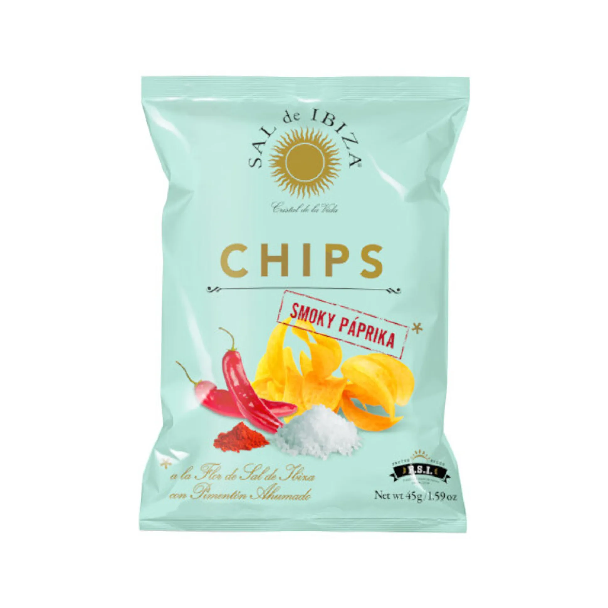 Fleur de sel chips smoky paprika 45g