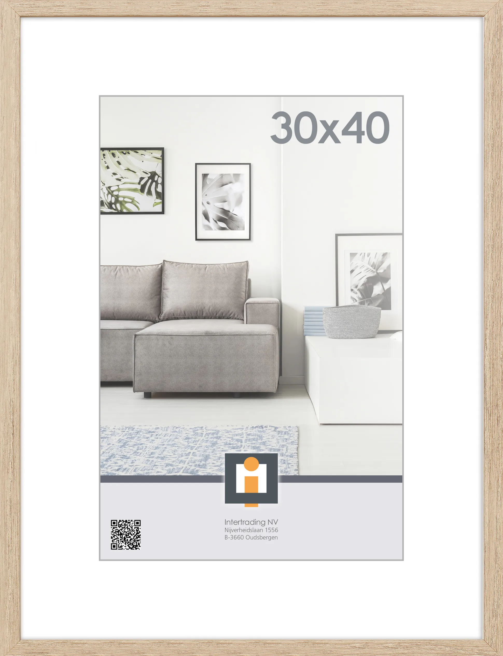 fotolijst livorno vintage eik 30x40 cm