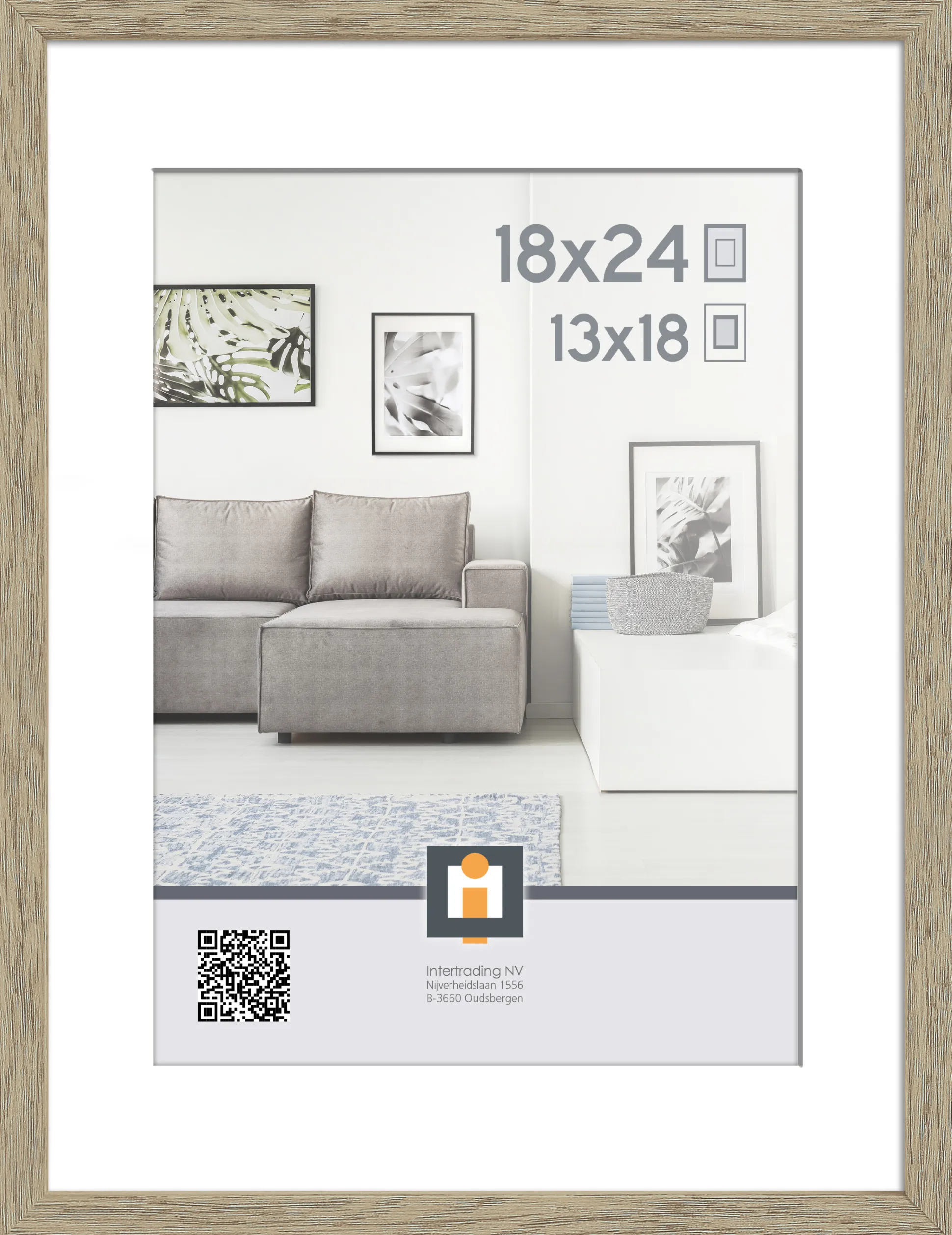 fotolijst madrid vintage eik 18x24 cm