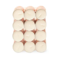 Geurloze theelichten roségouden cup