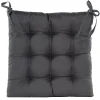 Gewatteerd stoelkussen antraciet 38x38cm