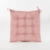 Gewatteerd stoelkussen oud roze 38x38cm