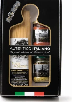 Giftset spaghetti 500g, saus & pesto