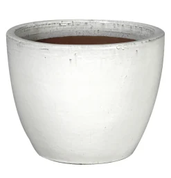 Glazed egg pot white d41h33