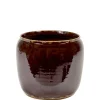Glazed shades Pot costa s brown d18,5h19