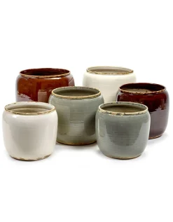 Glazed shades Pot costa s brown d18,5h19