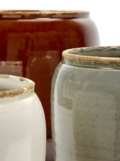 Glazed shades Pot costa s white d18,5h19