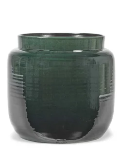 Glazed shades Sierpot l40xb40xh36,5 d.groen