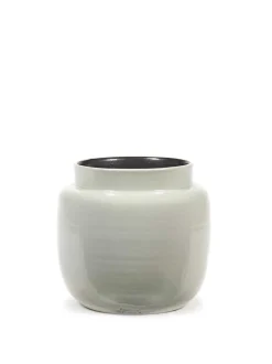 Glazed shades Sierpot l23xb23xh21 l.grijs