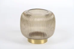 Glazen vaas linjo brown