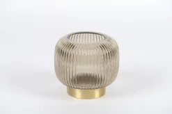 Glazen vaas linjo brown