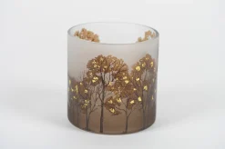 Glazen windlicht auburn tree