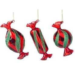 Glitter zuurstok ornament